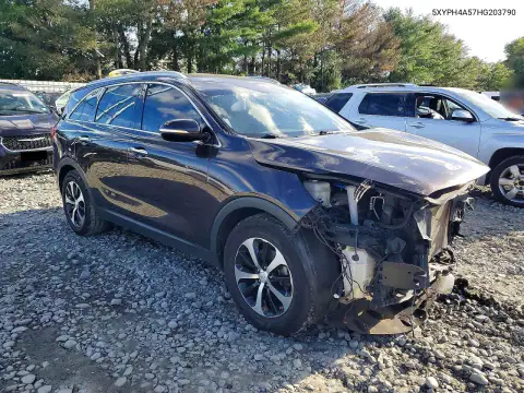 5XYPH4A57HG203790 — 2017 Kia Sorento, фото 4 с аукциона Copart, Передняя часть