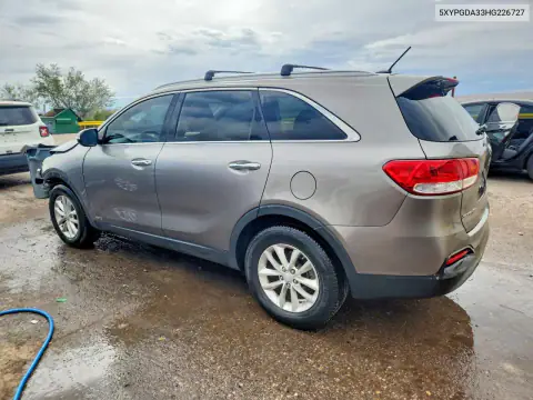 5XYPGDA33HG226727 — 2017 Kia Sorento, фото 2 с аукциона Copart 15.10.2026, Передняя часть