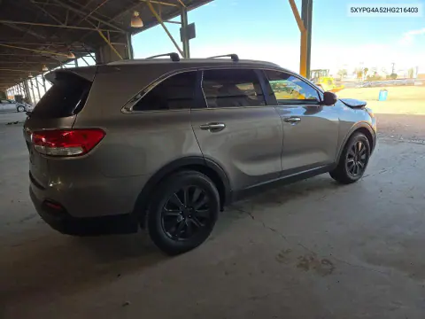2017 Kia Sorento Lx V6 VIN 5XYPG4A52HG216403 фото 3