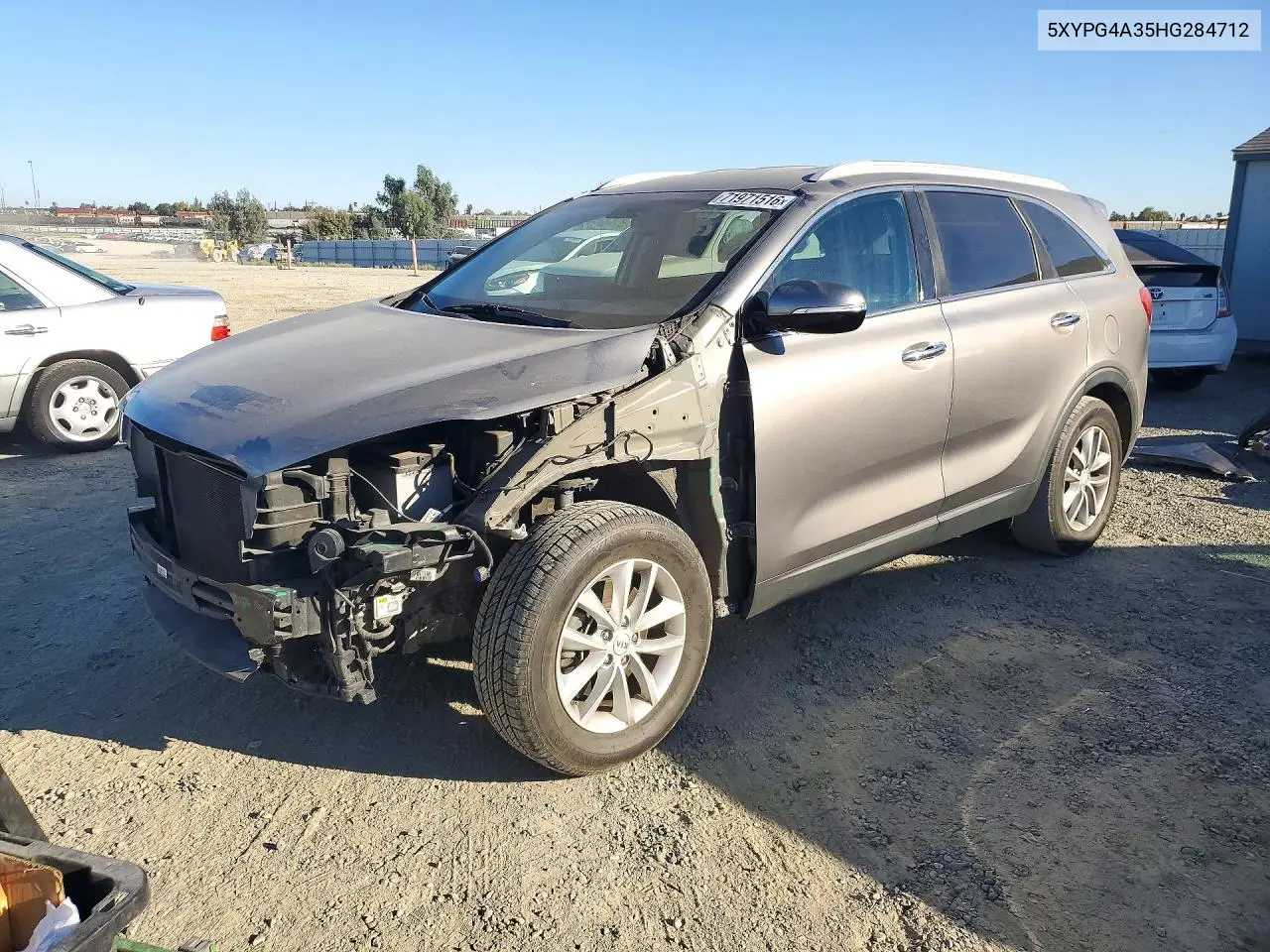 5XYPG4A35HG284712 Kia Sorento 2017 — повреждение Передняя часть, фото до ремонта