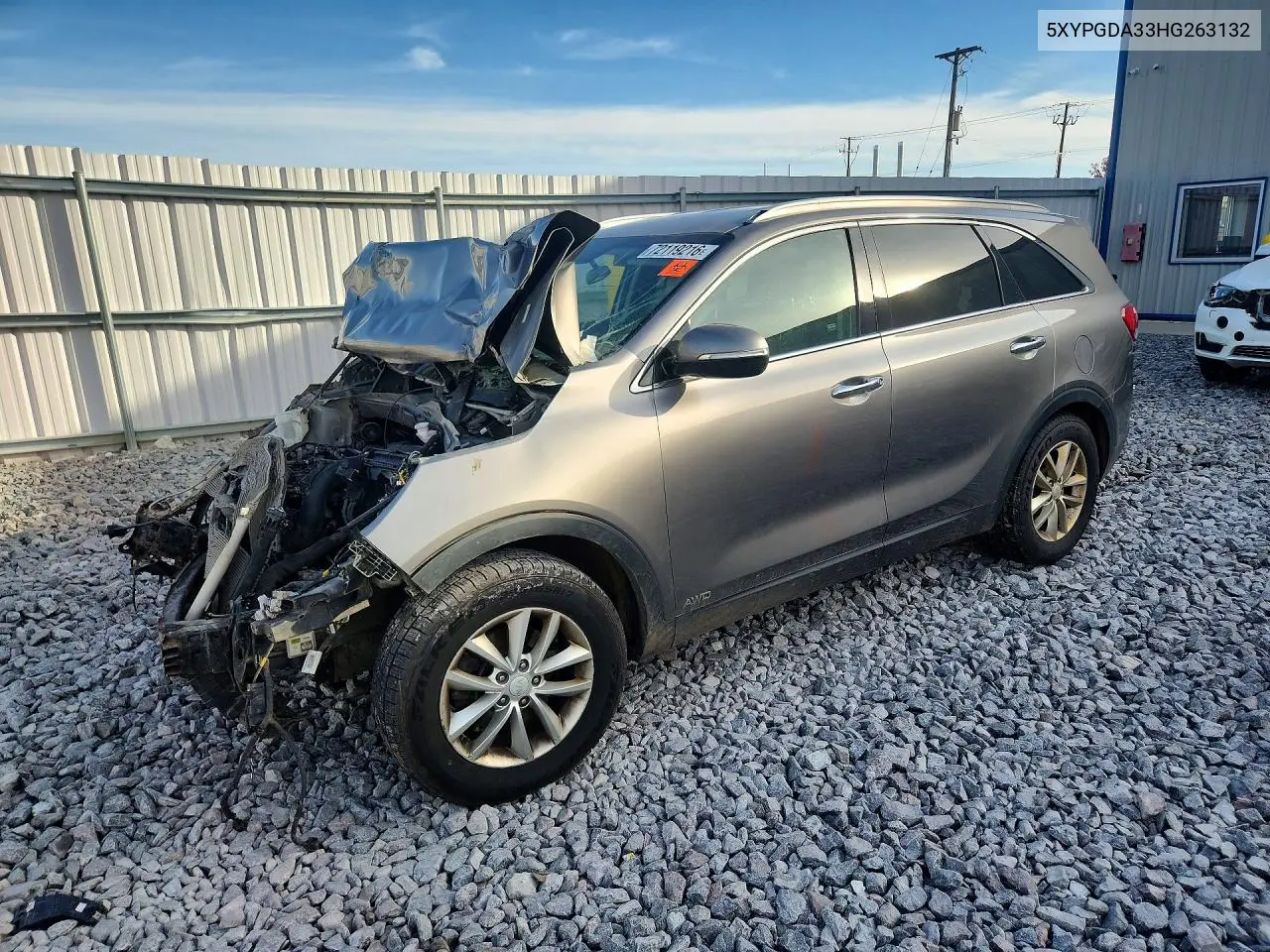 2017 Kia Sorento Lx VIN 5XYPGDA33HG263132 фото 1