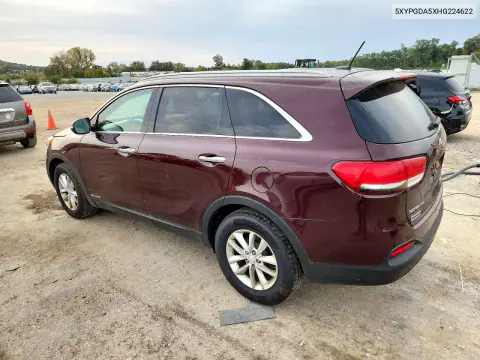 2017 Kia Sorento Lx V6 VIN 5XYPGDA5XHG224622 фото 2