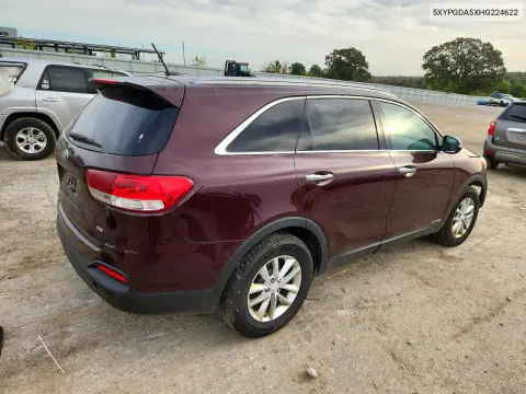 2017 Kia Sorento Lx V6 VIN 5XYPGDA5XHG224622 фото 3