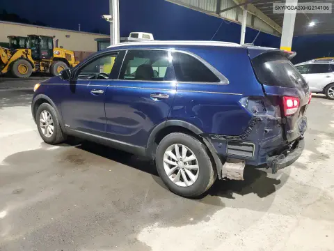 2017 Kia Sorento Lx VIN 5XYPGDA3XHG214106 фото 2