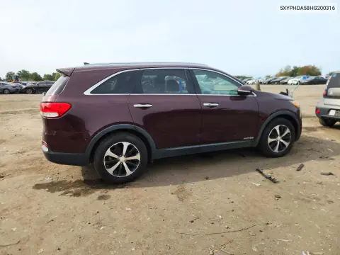 2017 Kia Sorento Ex VIN 5XYPHDA58HG200316 фото 3