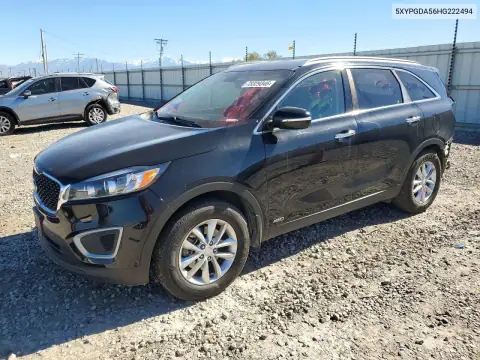 5XYPGDA56HG222494 — 2017 Kia Sorento, Задняя часть, фото до ремонта