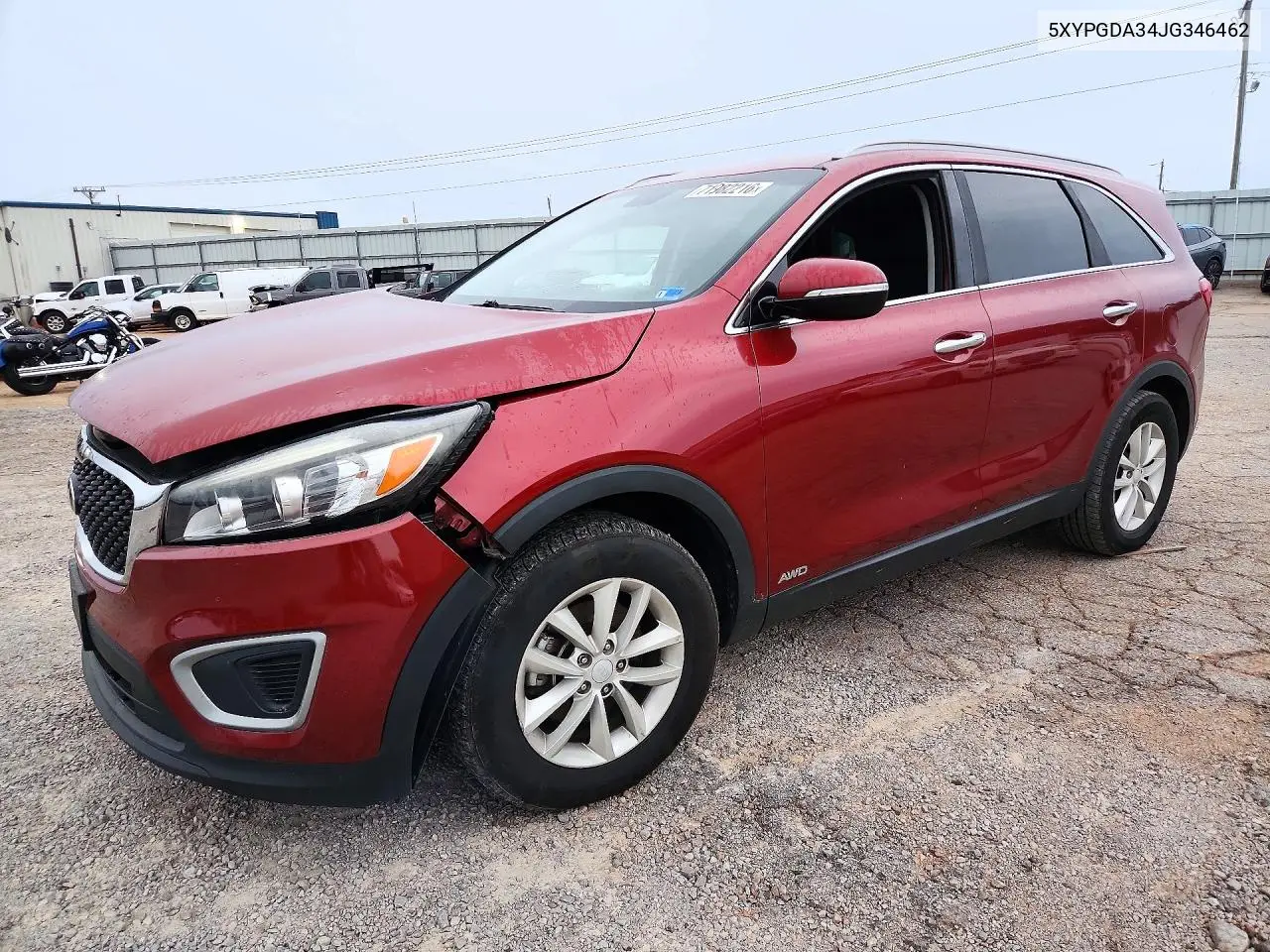 2018 Kia Sorento Lx VIN 5XYPGDA34JG346462 фото 1