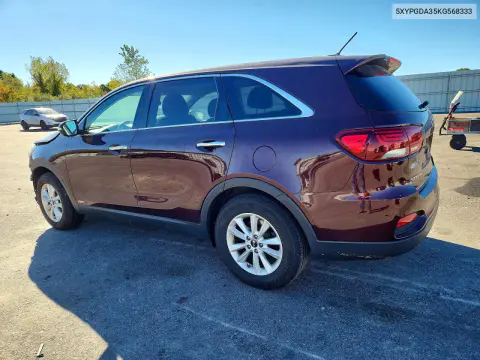 2019 Kia Sorento Lx VIN 5XYPGDA35KG568333 фото 2