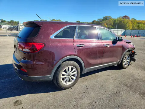 2019 Kia Sorento Lx VIN 5XYPGDA35KG568333 фото 3