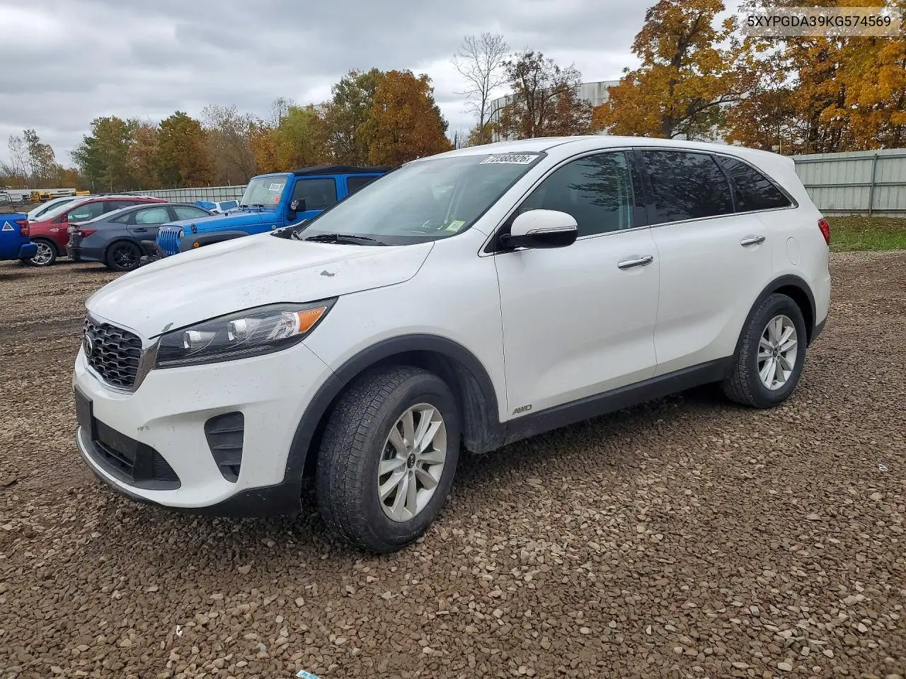 5XYPGDA39KG574569 Kia Sorento 2019 — повреждение Передняя часть, фото до ремонта