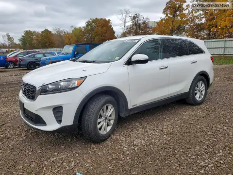 5XYPGDA39KG574569 — 2019 Kia Sorento, Передняя часть, фото до ремонта