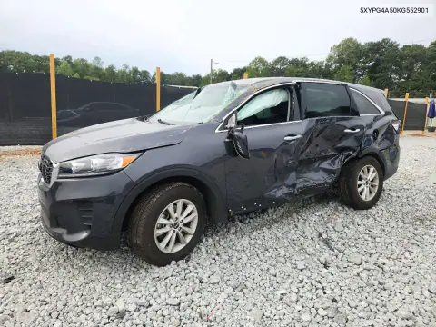 5XYPG4A50KG552901 — 2019 Kia Sorento, Сторона, фото до ремонта