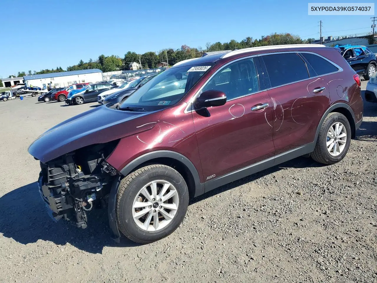 2019 Kia Sorento Lx VIN 5XYPGDA39KG574037 фото 1