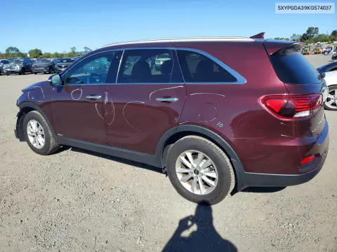 2019 Kia Sorento Lx VIN 5XYPGDA39KG574037 фото 2