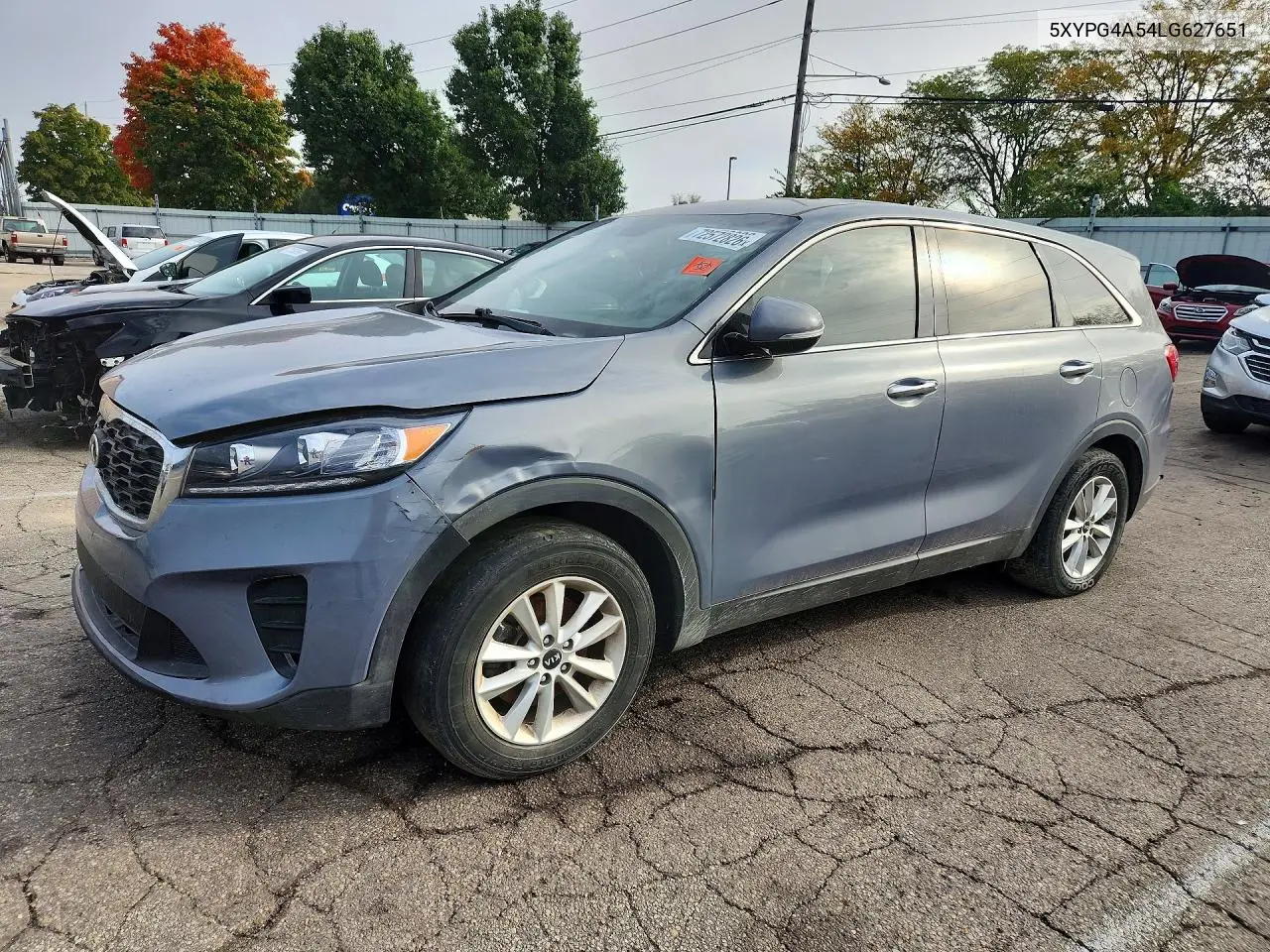 2020 Kia Sorento S VIN 5XYPG4A54LG627651 фото 1