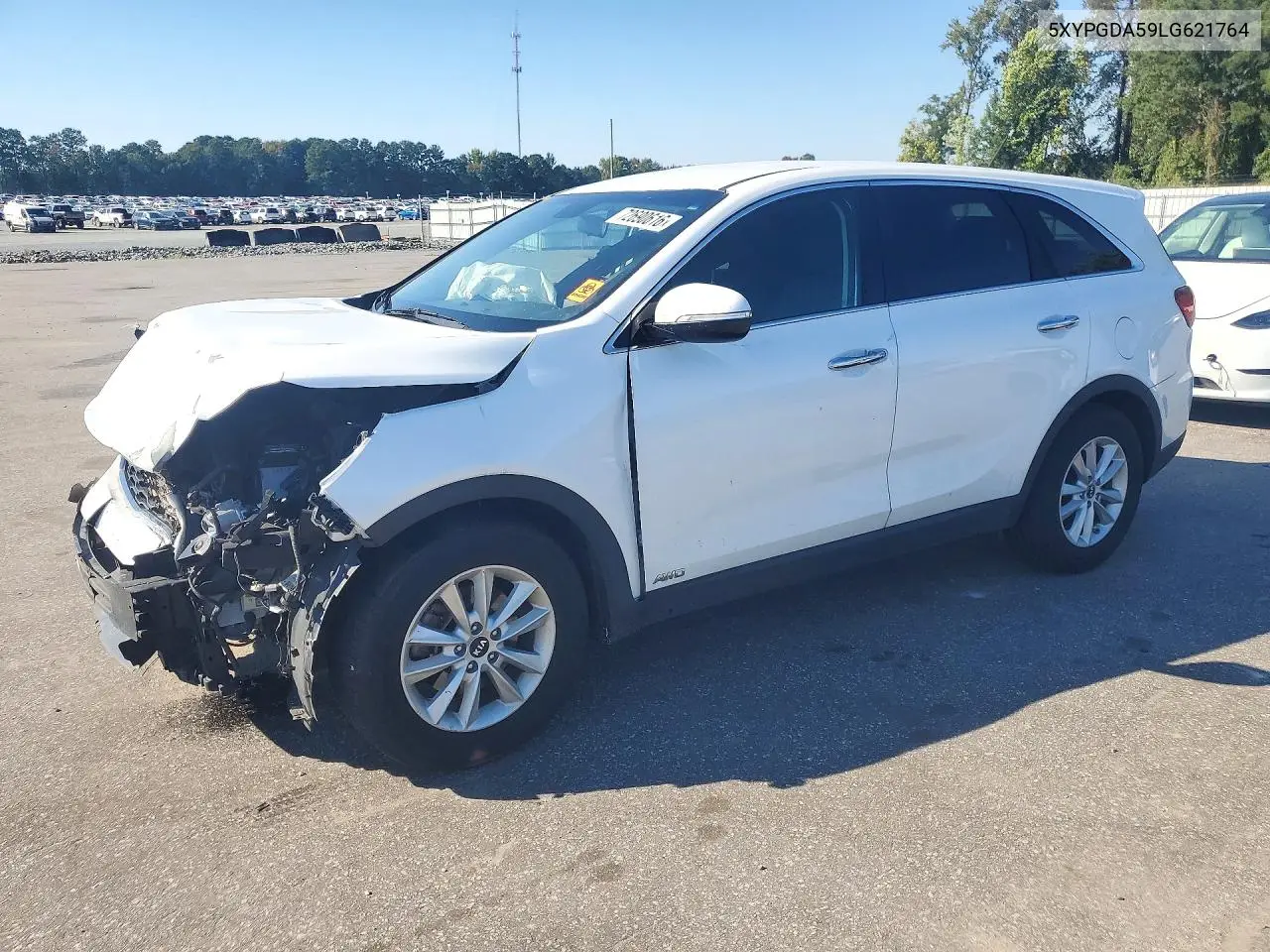 5XYPGDA59LG621764 Kia Sorento 2020 — повреждение Передняя часть, фото до ремонта