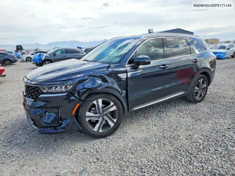 KNDRHDLG5P5171145 — 2023 Kia Sorento, Передняя часть, фото до ремонта