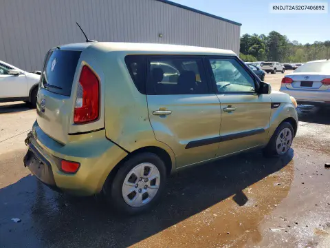 2012 Kia Soul Base VIN KNDJT2A52C7406892 фото 3