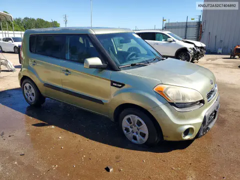 2012 Kia Soul Base VIN KNDJT2A52C7406892 фото 4