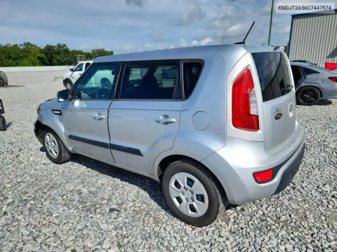 2012 Kia Soul Base VIN KNDJT2A56C7447574 фото 2
