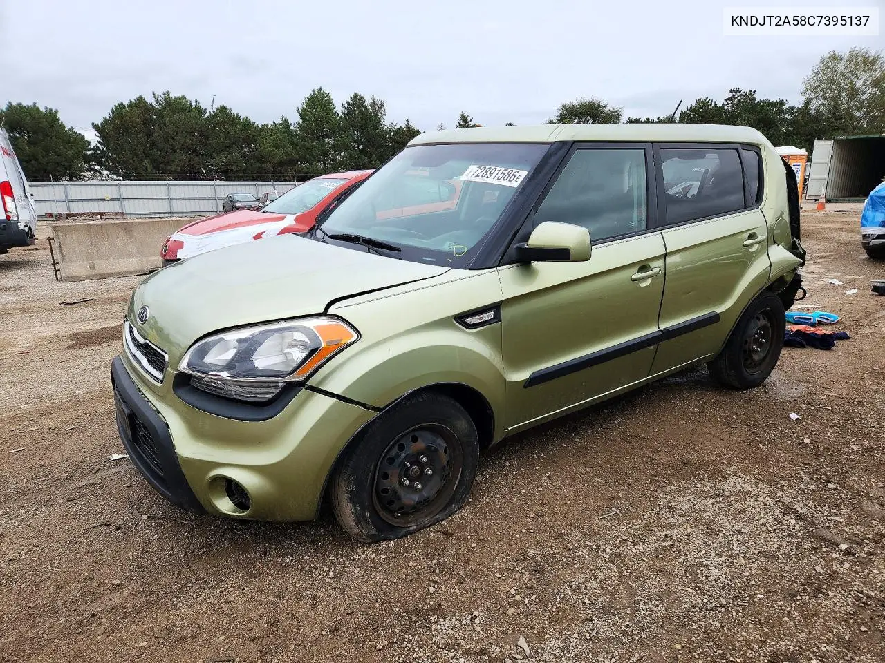 KNDJT2A58C7395137 Kia Soul 2012 — повреждение Задняя часть, фото до ремонта
