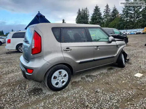 2013 Kia Soul Base VIN KNDJT2A58D7621890 фото 3