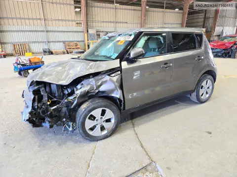 KNDJN2A24F7160111 — 2015 Kia Soul, Передняя часть, фото до ремонта