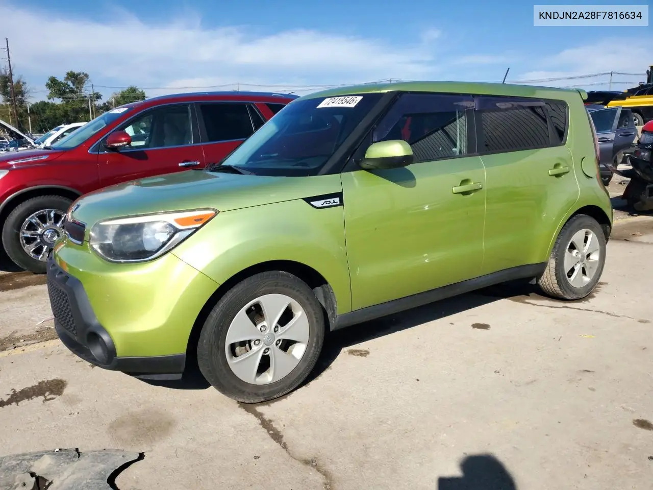 2015 Kia Soul Base VIN KNDJN2A28F7816634 фото 1