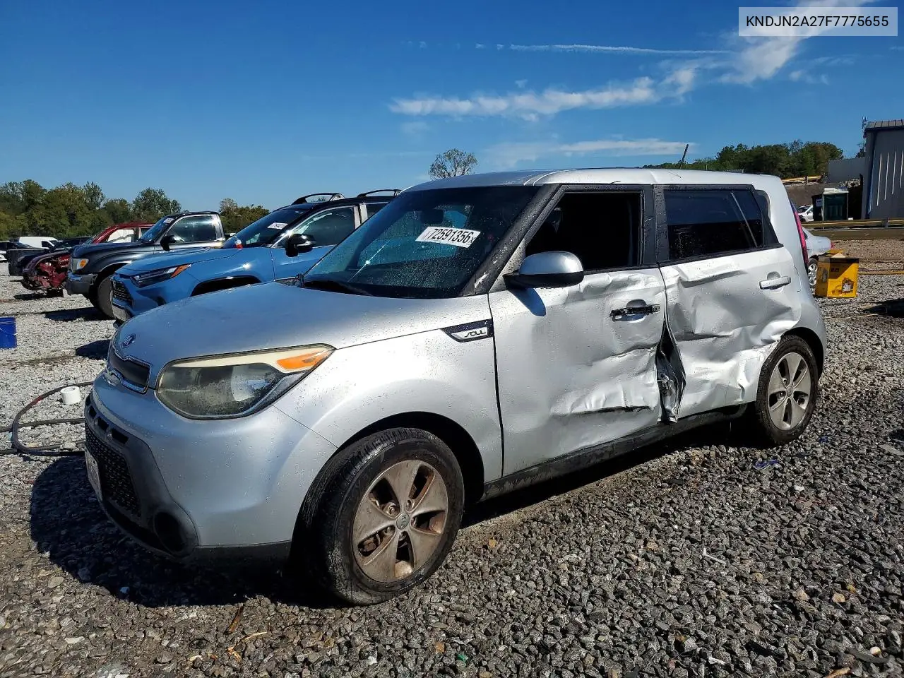 2015 Kia Soul Base VIN KNDJN2A27F7775655 фото 1