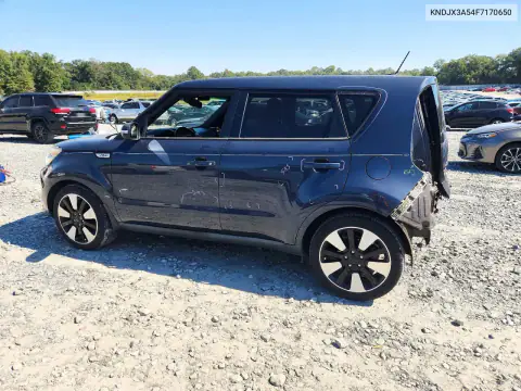 KNDJX3A54F7170650 — 2015 Kia Soul, фото 2 с аукциона Copart, Задняя часть