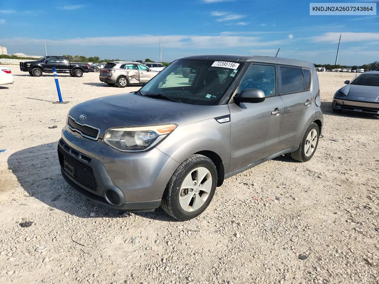 2016 Kia Soul Base VIN KNDJN2A26G7243864 фото 1