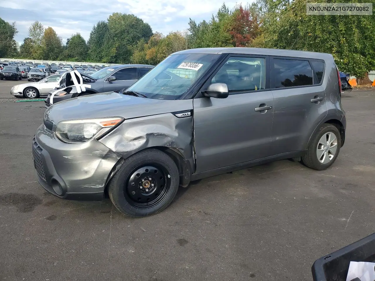 KNDJN2A21G7270082 Kia Soul 2016 — повреждение Передняя часть, фото до ремонта