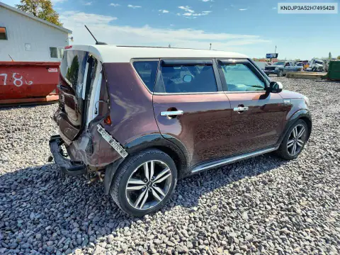 KNDJP3A52H7495428 — 2017 Kia Soul, фото 3 с аукциона Copart, Задняя часть