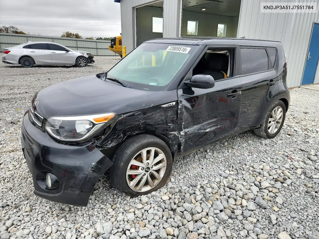 KNDJP3A51J7551784 Kia Soul 2018 — повреждение Передняя часть, фото до ремонта