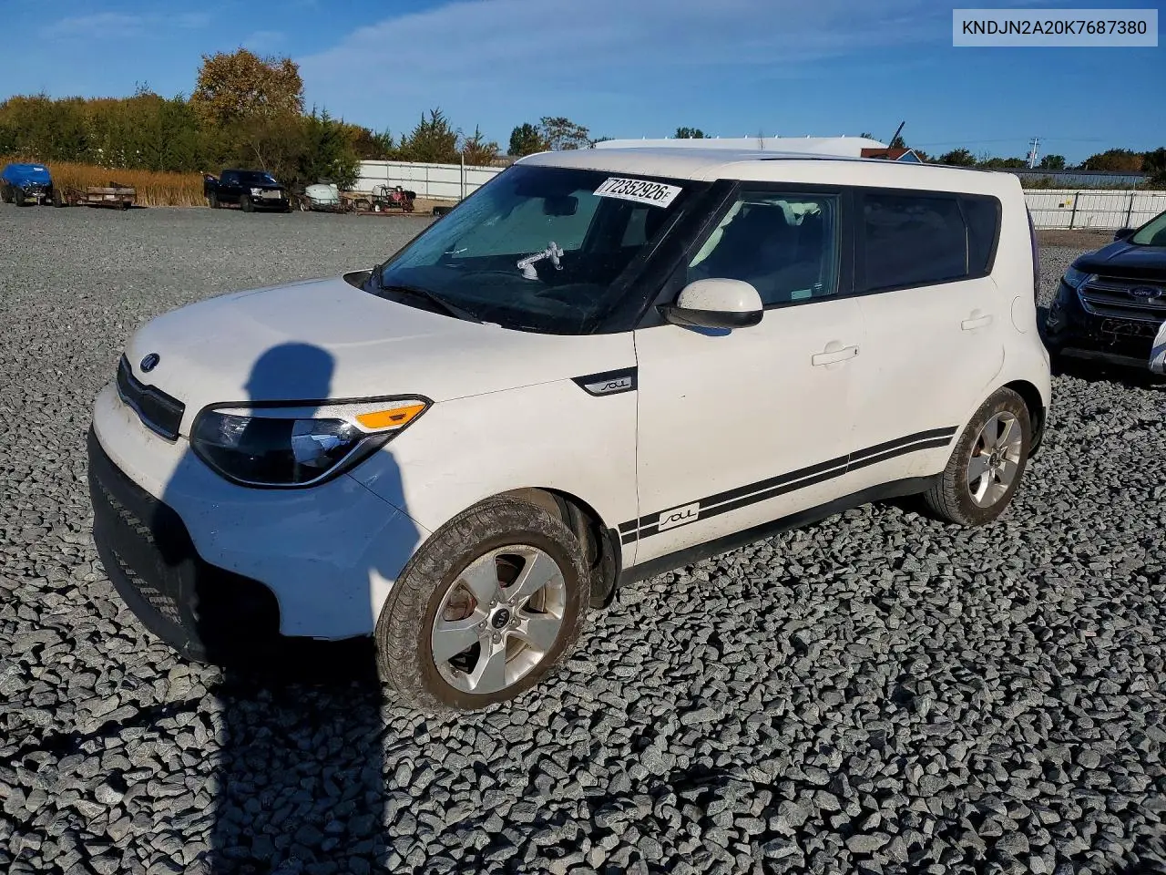 2019 Kia Soul Base VIN KNDJN2A20K7687380 фото 1