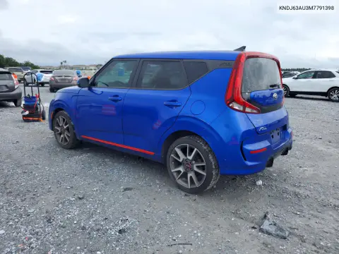 2021 Kia Soul Gt Line VIN KNDJ63AU3M7791398 фото 2
