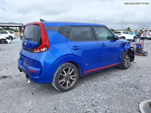 2021 Kia Soul Gt Line VIN KNDJ63AU3M7791398 фото 3