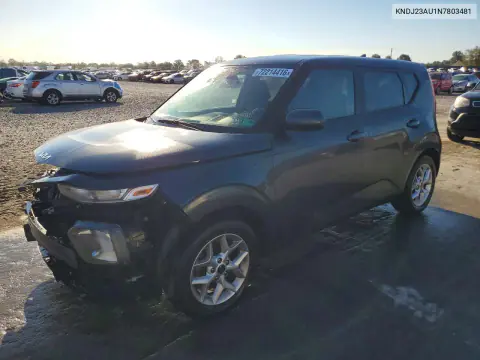 KNDJ23AU1N7803481 — 2022 Kia Soul, Передняя часть, фото до ремонта