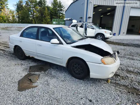 2004 Kia Spectra Base VIN KNAFB121845312735 фото 4