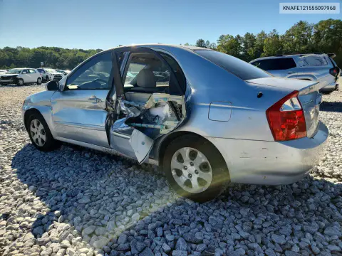 2005 Kia Spectra VIN KNAFE121555097968 фото 2