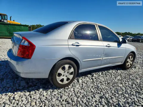 2005 Kia Spectra VIN KNAFE121555097968 фото 3