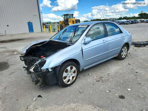 KNAFE121065336716 — 2006 Kia Spectra, Передняя часть, фото до ремонта