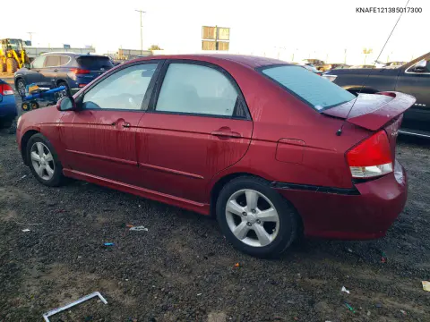 2008 Kia Spectra Sx VIN KNAFE121385017300 фото 2