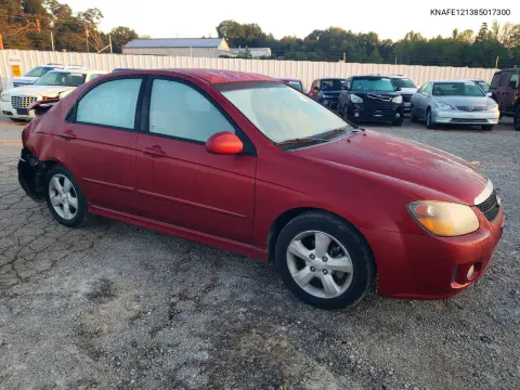2008 Kia Spectra Sx VIN KNAFE121385017300 фото 4