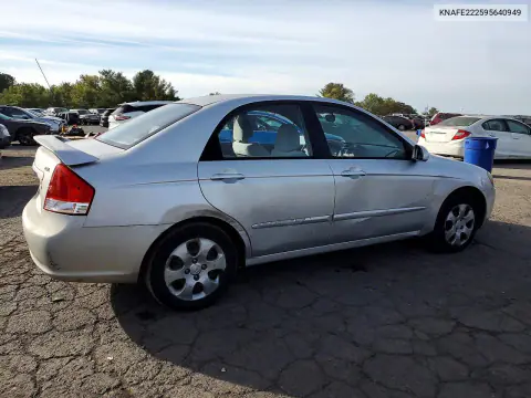 2009 Kia Spectra Lx VIN KNAFE222595640949 фото 3