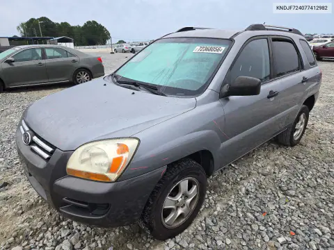 2007 Kia Sportage Lx VIN KNDJF724077412982 фото 1