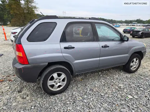 2007 Kia Sportage Lx VIN KNDJF724077412982 фото 3