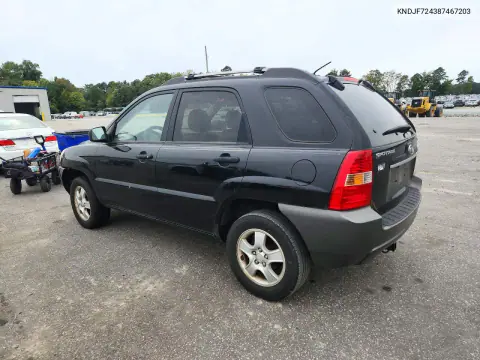 2008 Kia Sportage Lx VIN KNDJF724387467203 фото 2