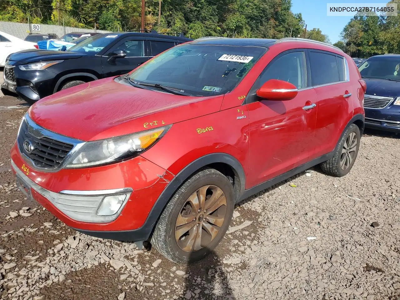 2011 Kia Sportage VIN KNDPCCA27B7164055 фото 1