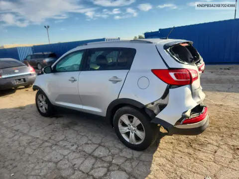 2011 Kia Sportage Lx VIN KNDPB3A2XB7024388 фото 2